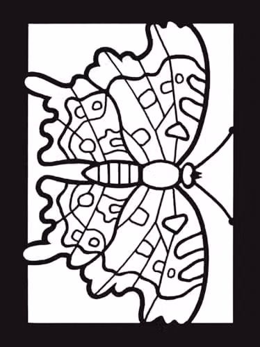 Dover Little Butterflies Stained Glass Colouring Book – 5