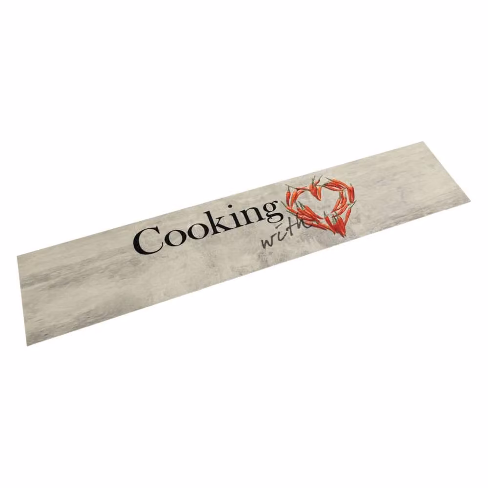 Berkfield Home Washable Peper Kitchen Rug in Grey Velvet, W: 60 cm, L: 300 cm – 2