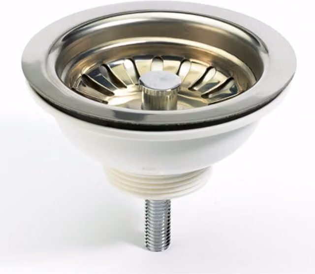 Thomas Dudley 1 1/2 inch Basket Strainer Waste in Silver Stainless Steel