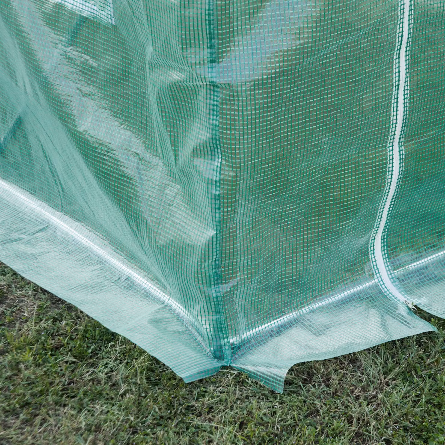 Outsunny PE Greenhouse Replacement Cover for Winter Garden Tunnel Walk-in Greenhouse with Roll-up Windows and Door, 304.8 x 200 x 300 cm – 3