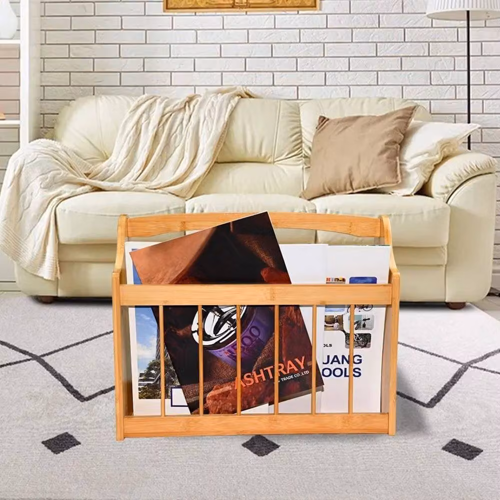 Kelvenix Magazine Rack Holder in Brown, W/D/H: 42.0 x 33.0 x 1.5 cm – 3