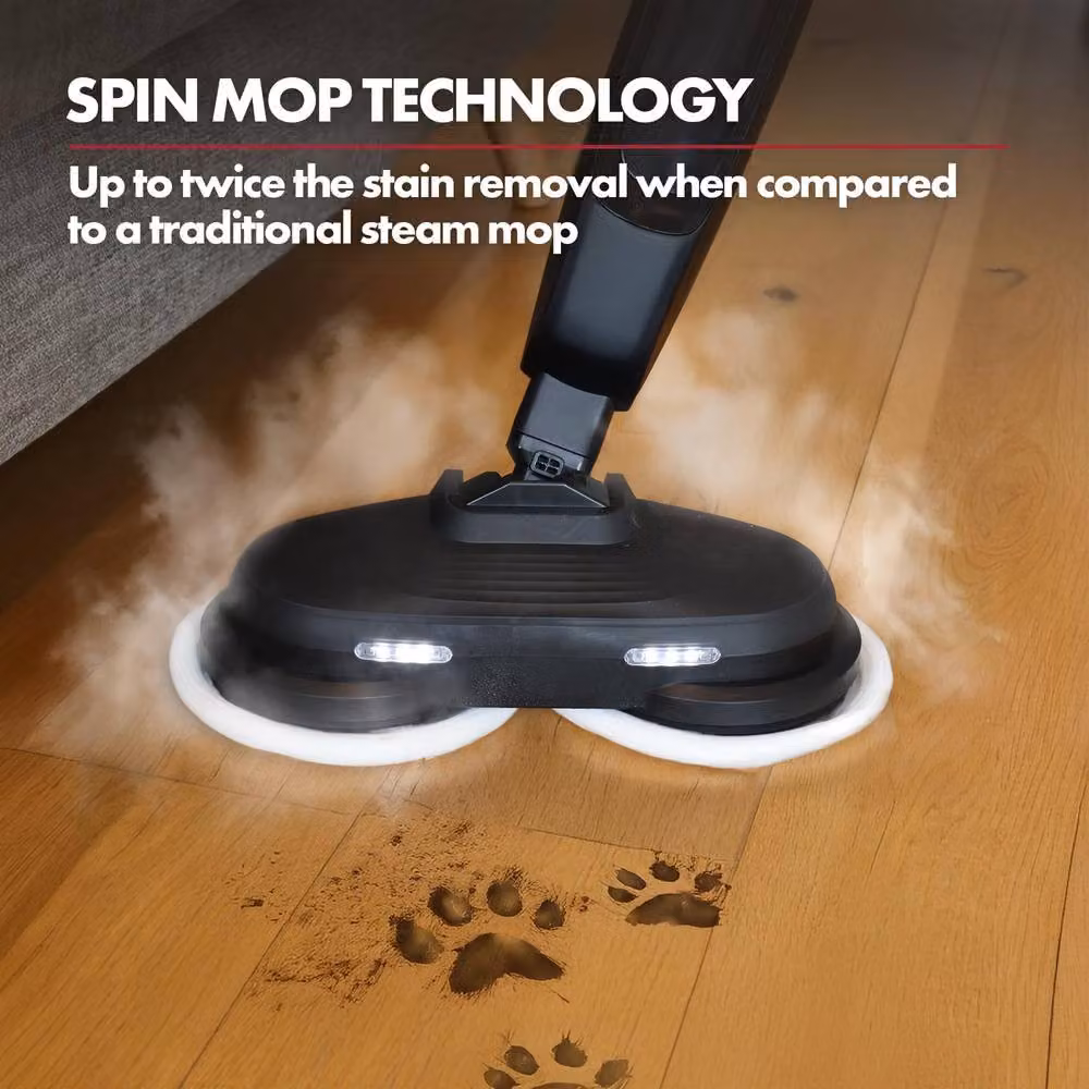 Ewbank HYDROS2 Steam and Spin Mop, 1500W, Black with LED Headlight – 3