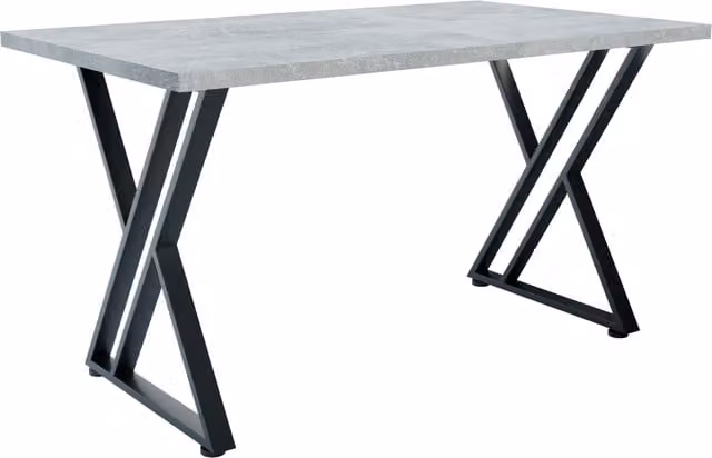 Shefa Line New York Rectangular Dining Table in Concrete Grey, Width: 120 cm