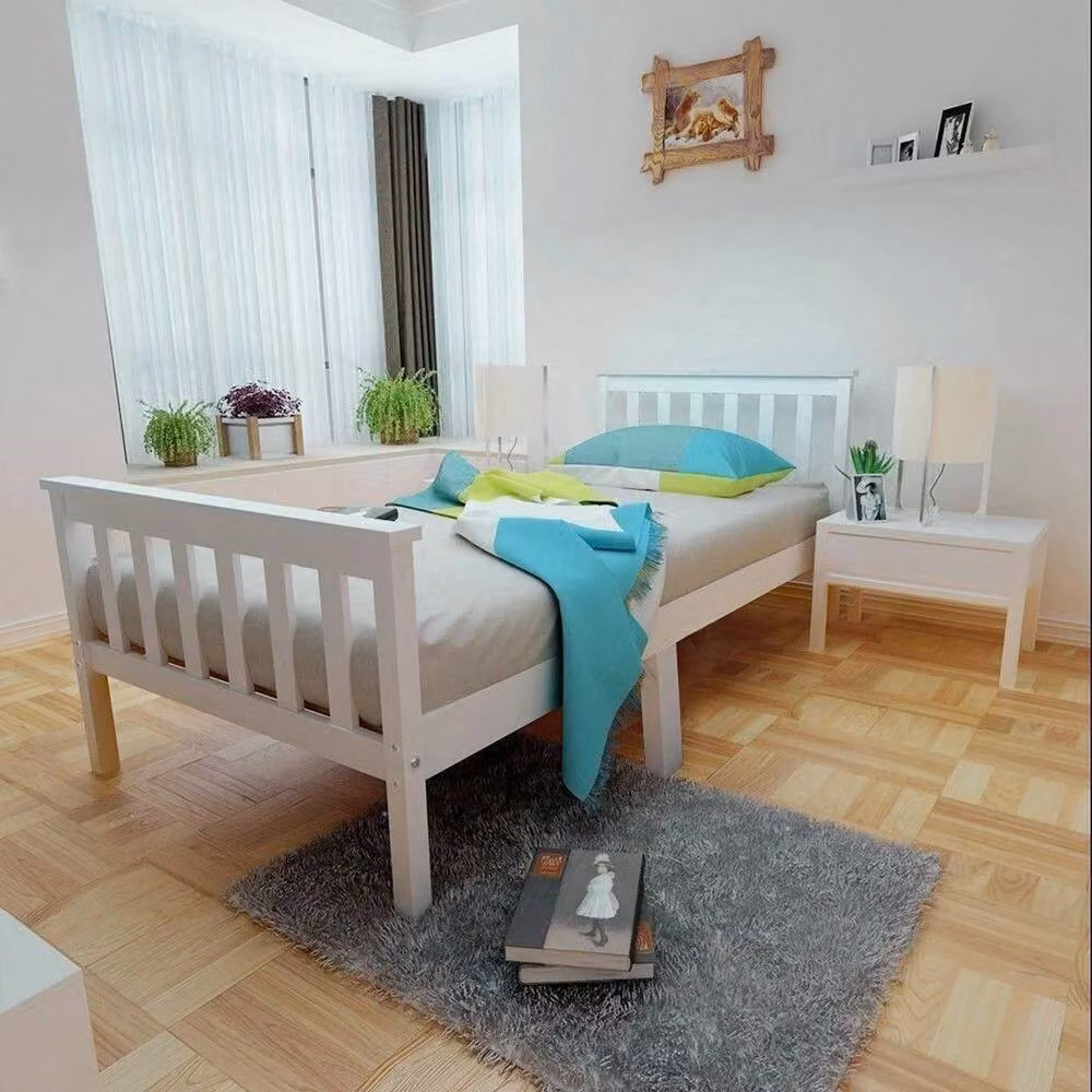 SPETLEK Single Bed with Solid Pine Frame in White, 90 x 190 cm – 4