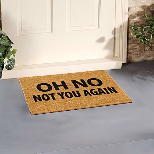 Artsy Mats Not You Again Doormat in Black and Brown, W: 60 cm, D: 40 cm – 7