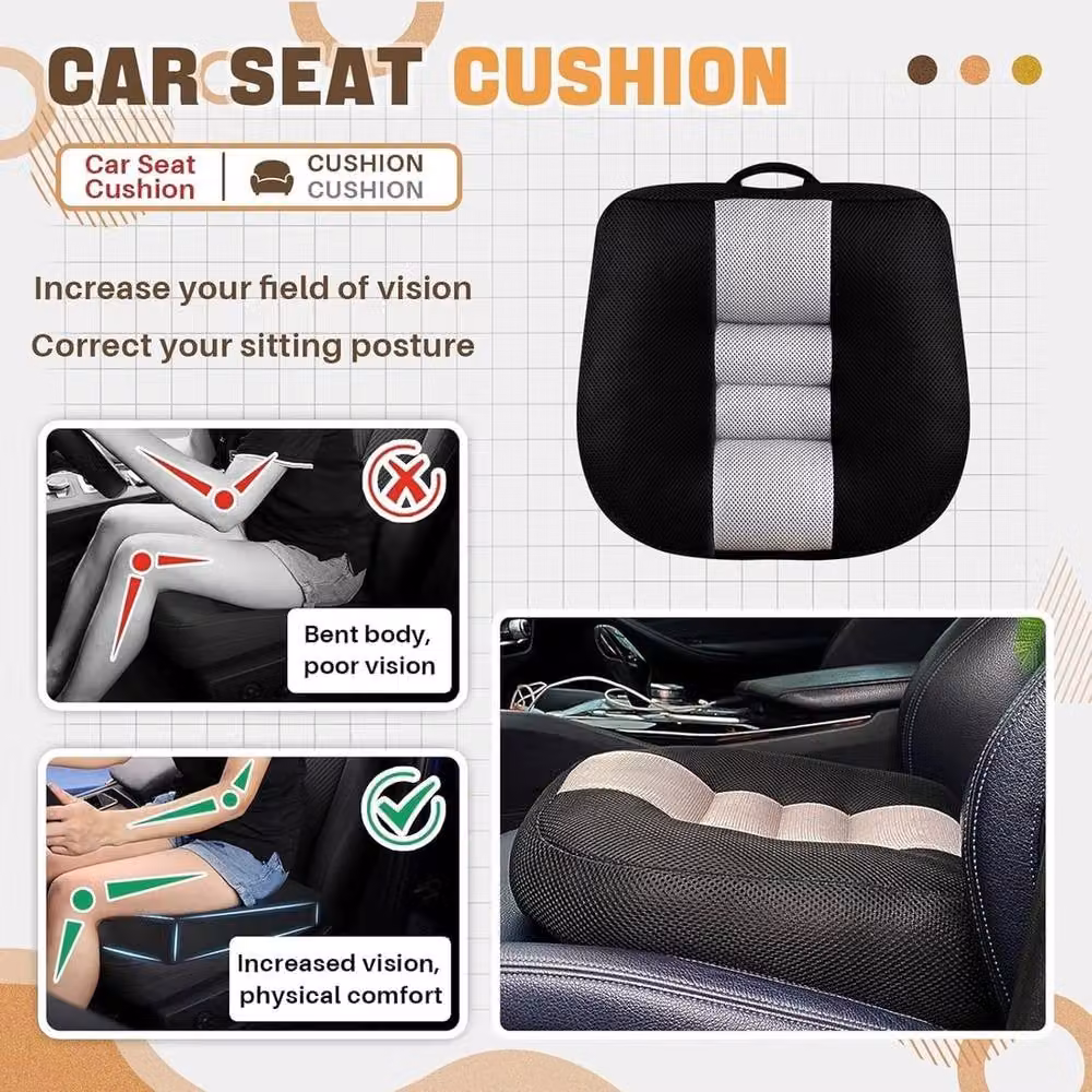 NESTLUNE Car Booster Seat Cushion, Black, W: 190 cm, D: 100 cm – 4