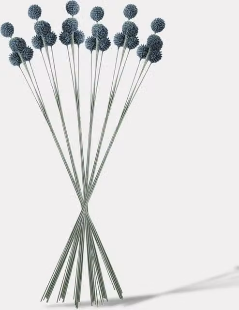 Gallery Home Set of 12 Blue Artificial Echinops Single Stems
