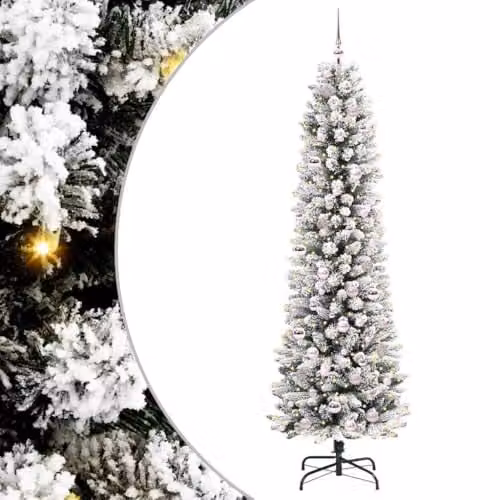 vidaXL Artificial White Christmas Tree, Height: 210 cm