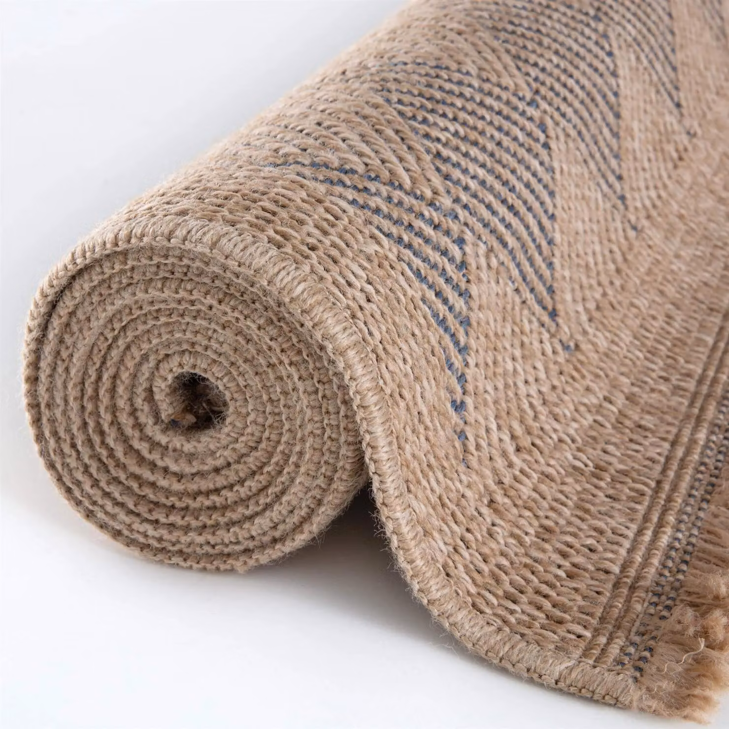 THE RUGS Blue Jute Looking Diamond Design Outdoor Garden Patio Rug, W: 80 cm, L: 150 cm – 2
