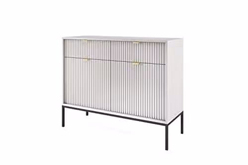 Abakus Direct Nova Modern Grey and Gold Sideboard W: 104 cm
