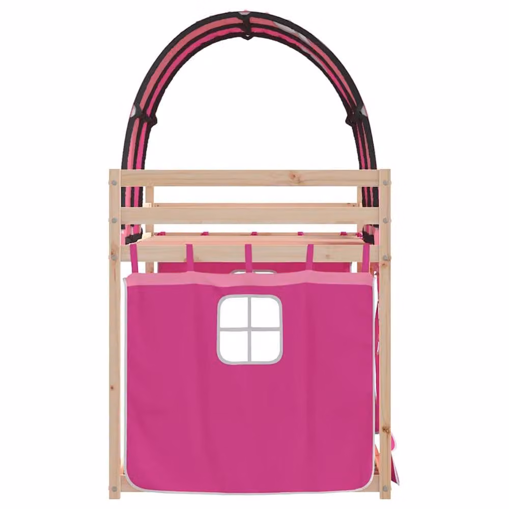 Berkfield Home Elegant Pink Solid Wood Pine Bunk Bed for Children, W/D/H: 80 x 200 cm – 2