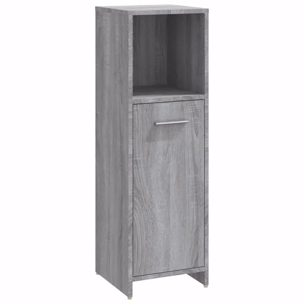 Berkfield Home Grey Sonoma Bathroom Cabinet with Hinged Doors and Internal Shelves, W/D/H: 30 x 30 x 95 cm – 2