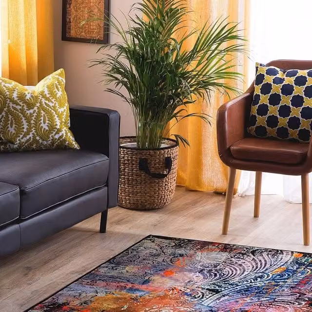 Wyld and Coco Multicolour Paisley Boho Rug, W: 140 cm, L: 200 cm