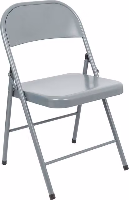 Harbour Housewares Grey Metal Stackable Folding Dining Chair