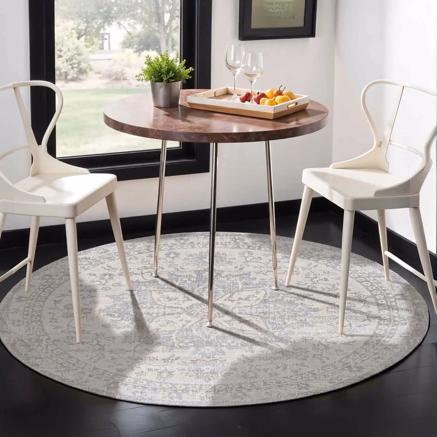 Livabliss Monaco Vintage Boho Rug in Grey, Ivory and Cream, W: 160 cm, D: 220 cm – 5