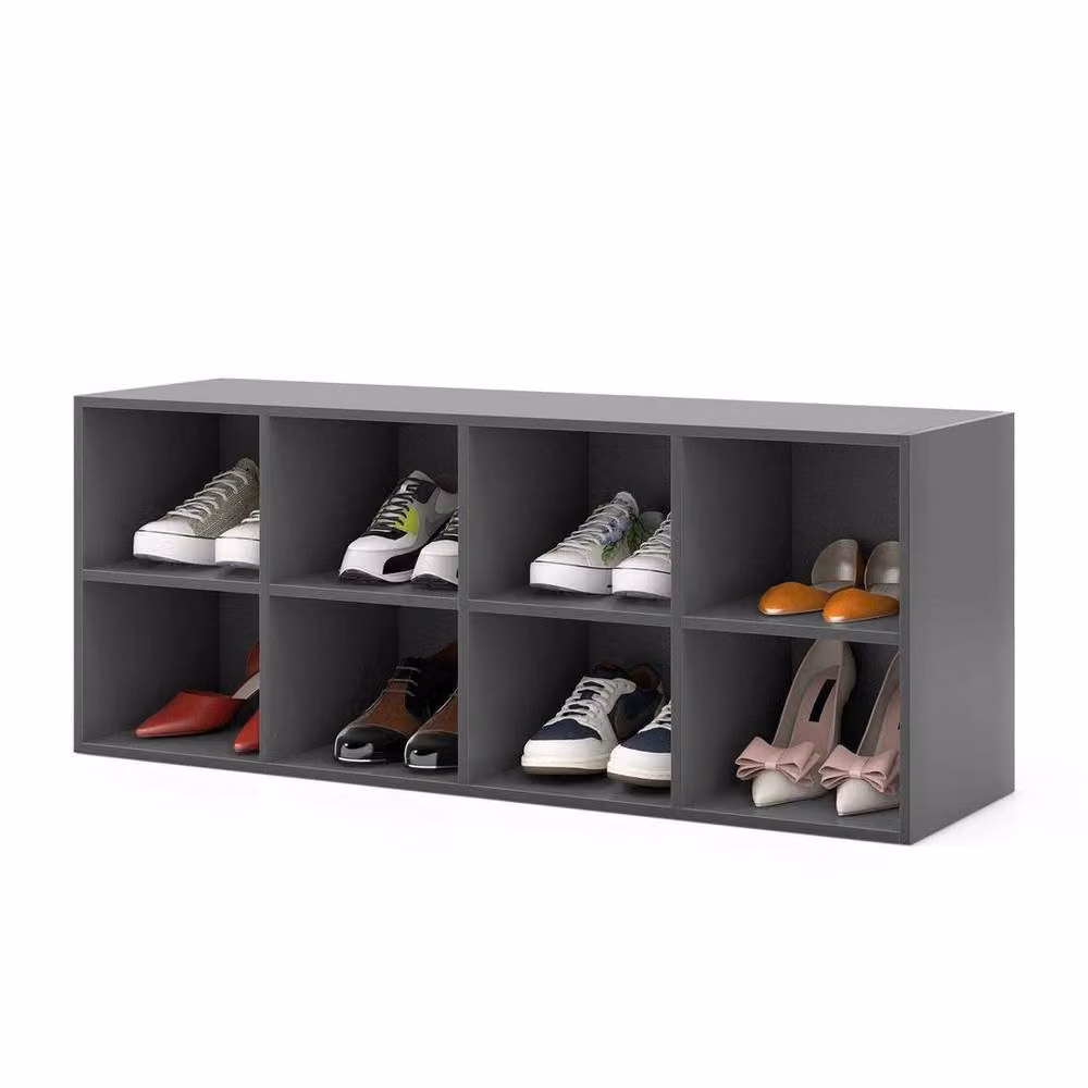 FORGEVIO 8 Cubby Shoe Organiser in Grey – 4
