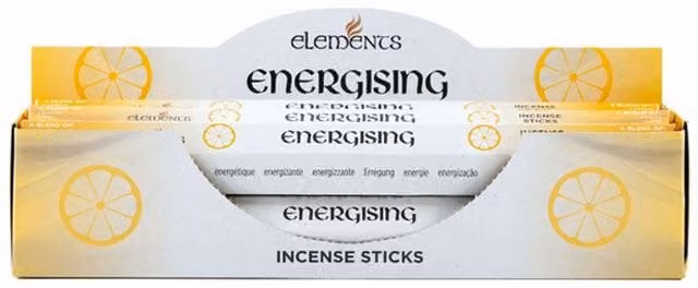 Elements Energising Incense Sticks, Yellow, Box of 6 Packs