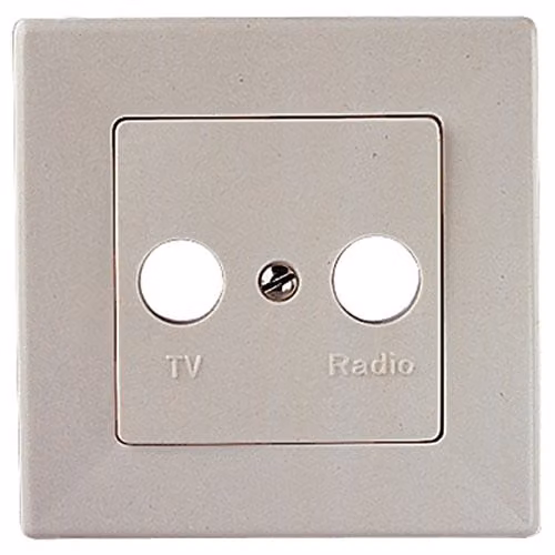 Electrovision White Coaxial TV Wall Plate Cover – 1