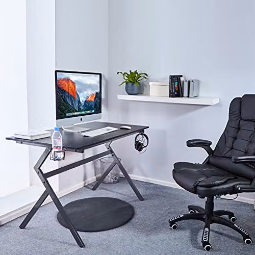Neo Ergonomic Gaming Desk with Headphone Hook in Grey – 4