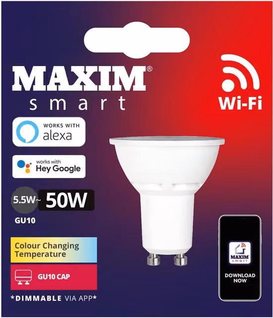 Maxim Smart LED GU10 Bulb in White