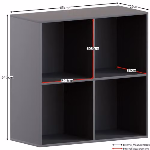 Vida Designs Durham 4 Cube Storage Unit in Black – 3
