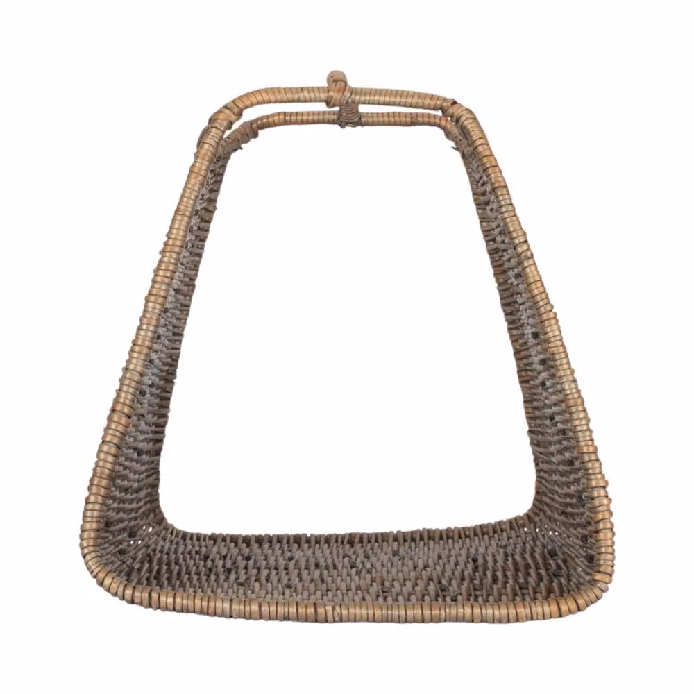 Red Hamper Antique Wash Willow Log Basket Cradle in Brown – 3