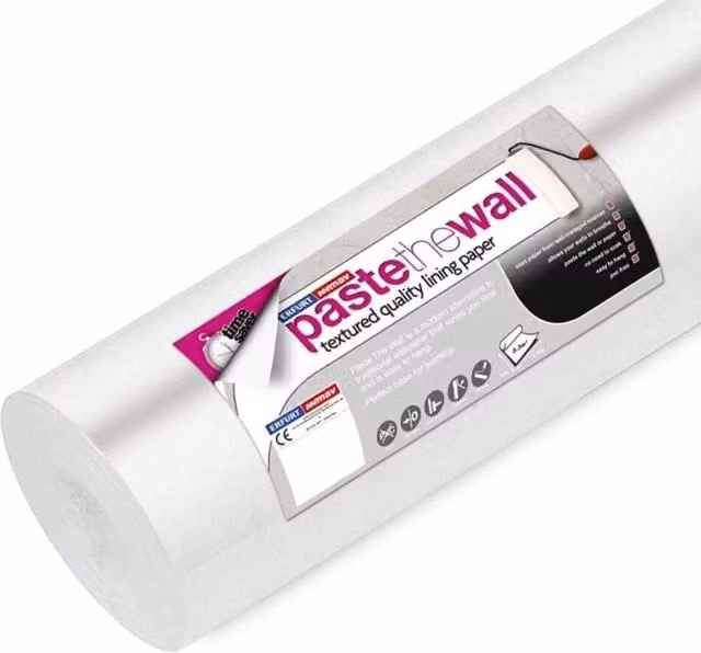 Erfurt Quality Paste The Wall Lining Paper in Grey, Plain and Paintable