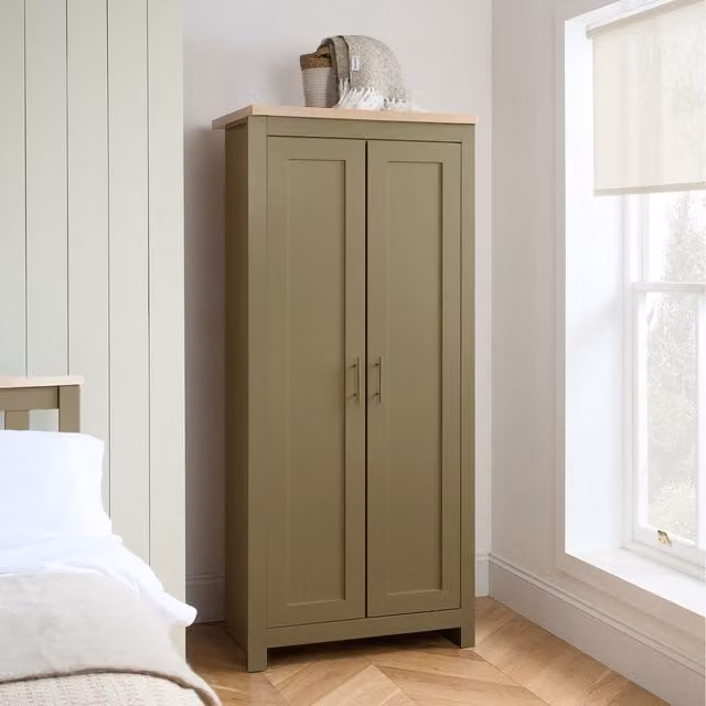 Birlea Classic 2 Door Wardrobe in Green Oak Finish