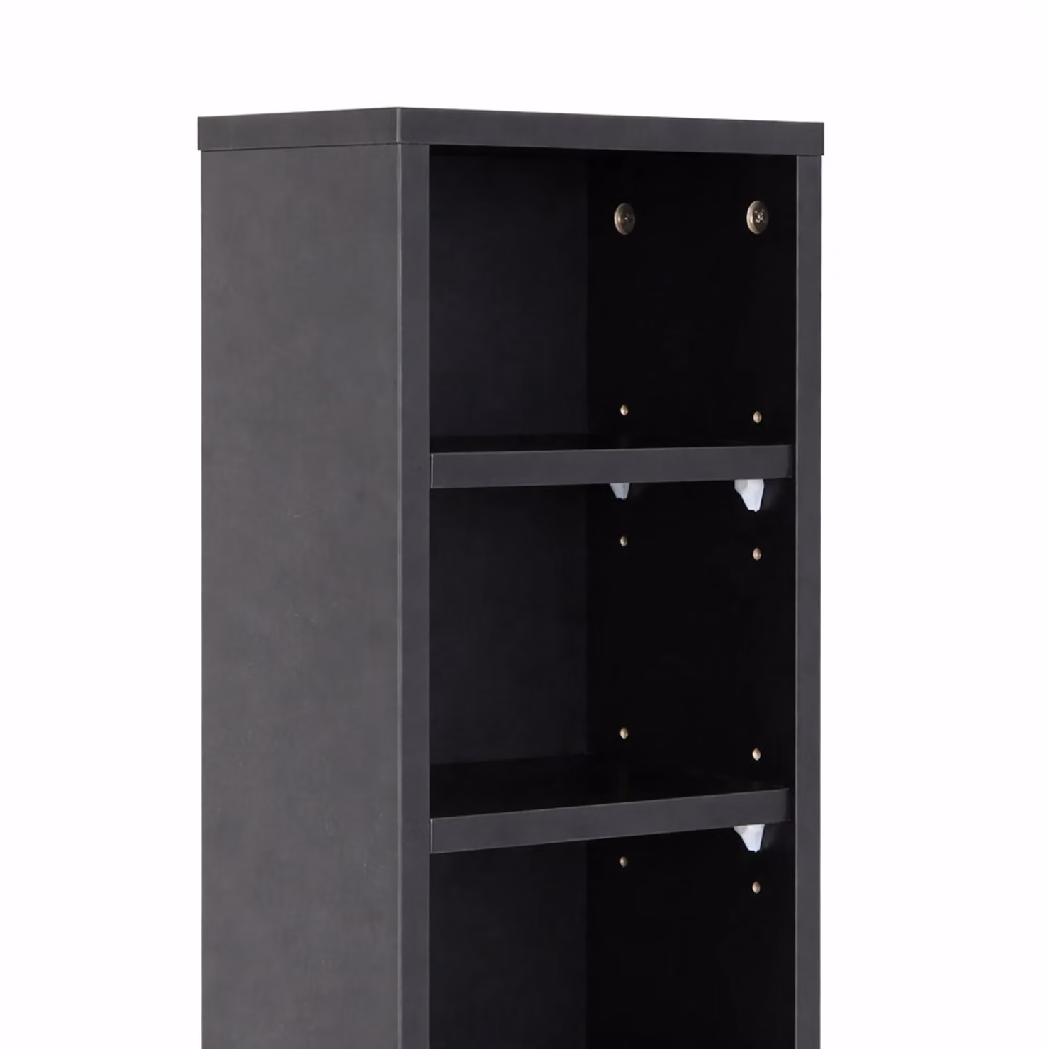 Oypla 6 Tier Black Wooden CD DVD and Book Storage Tower Rack with Adjustable Shelves – 3