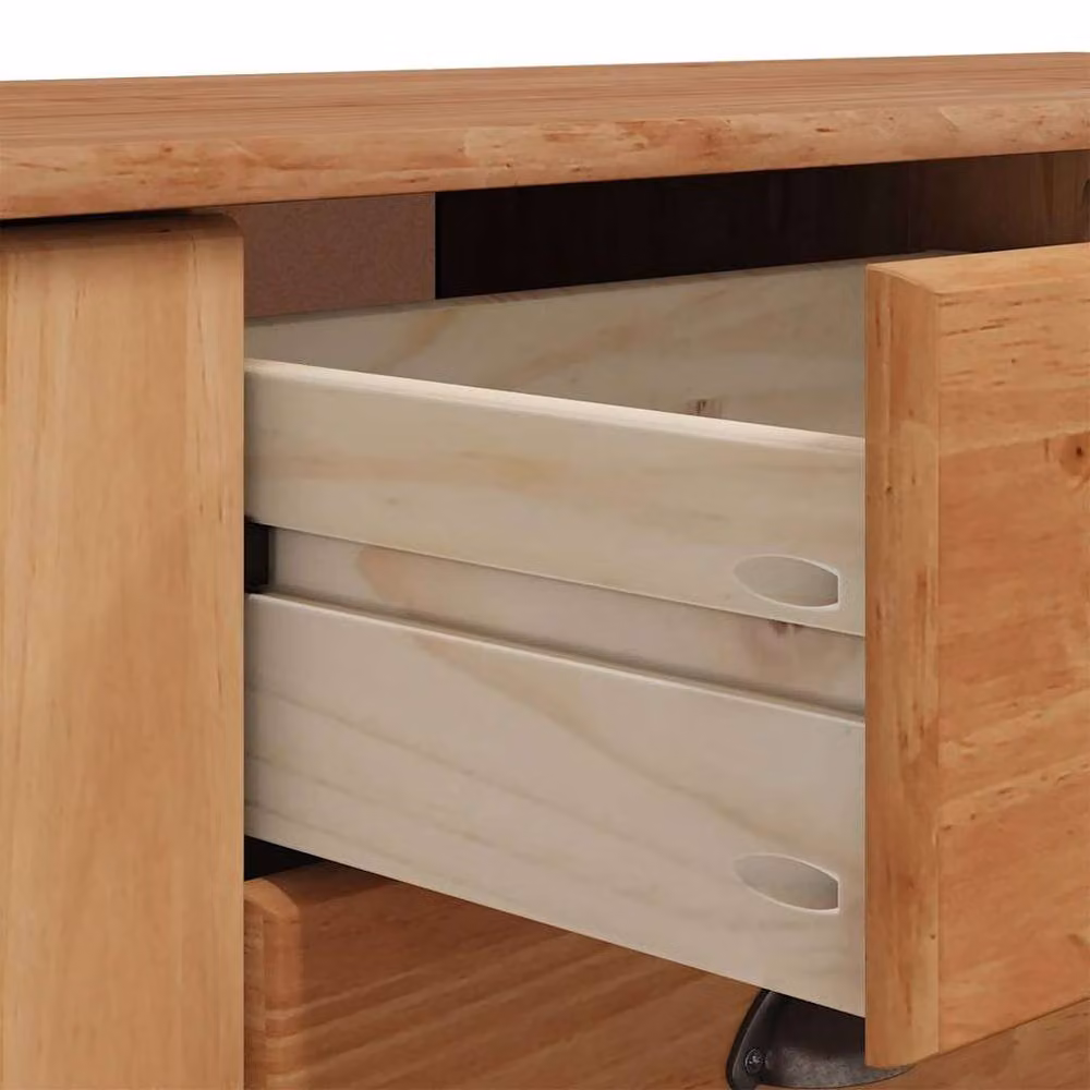 Berkfield Home ASKIM Sideboard in Brown Solid Wood Pine, W/D/H: 133.5 x 40 x 79 cm – 4
