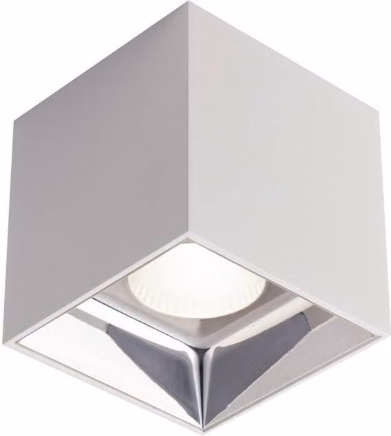 Netlighting Mig Integrated LED Surface Mounted Square Ceiling Light, White, 4000K Cool White