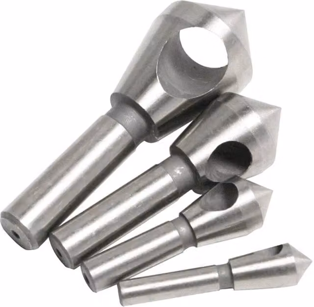 Nordara 4-Piece Ti Deburring Countersink Twist Drill Bit Set in Silver – 1