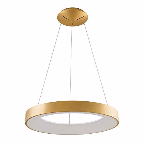 Netlighting Italux Giulia Modern LED Hanging Pendant in Gold and White, Warm White 3000K, 2750lm – 1