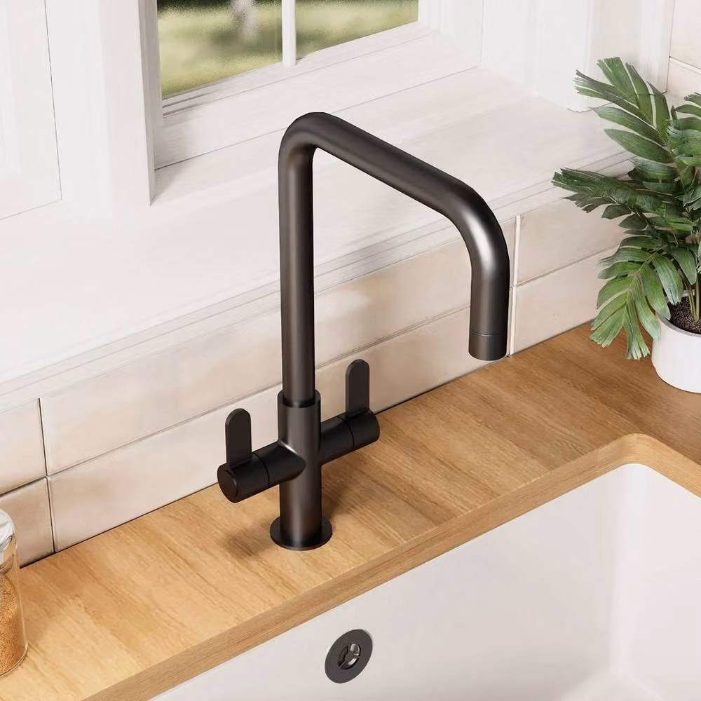 Nuie Kosi Matte Black Mono Kitchen Sink Mixer Tap with Swivel Spout – 2