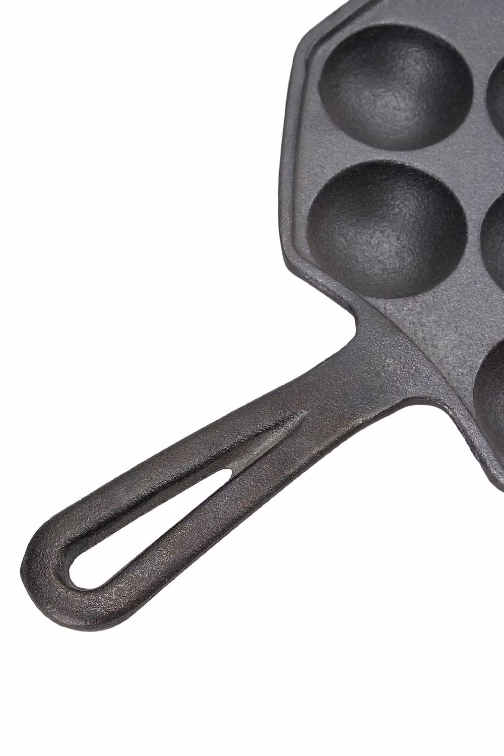 Garden Sanctuary 12-Hole Uncoated Cast Iron Takoyaki Frying Pan in Black – 6