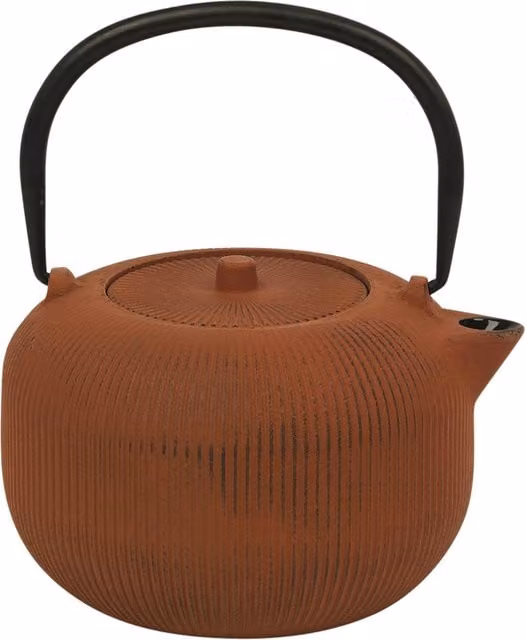 URBN-CHEF Cast Iron Teapot with Infuser in Brown