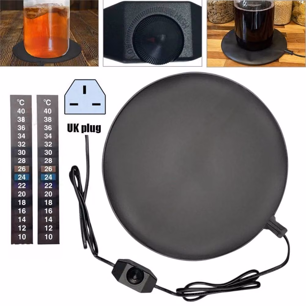 Nordara Home Brew Adjustable Heat Pad Mat for Wine and Beer Fermentation, Black – 5