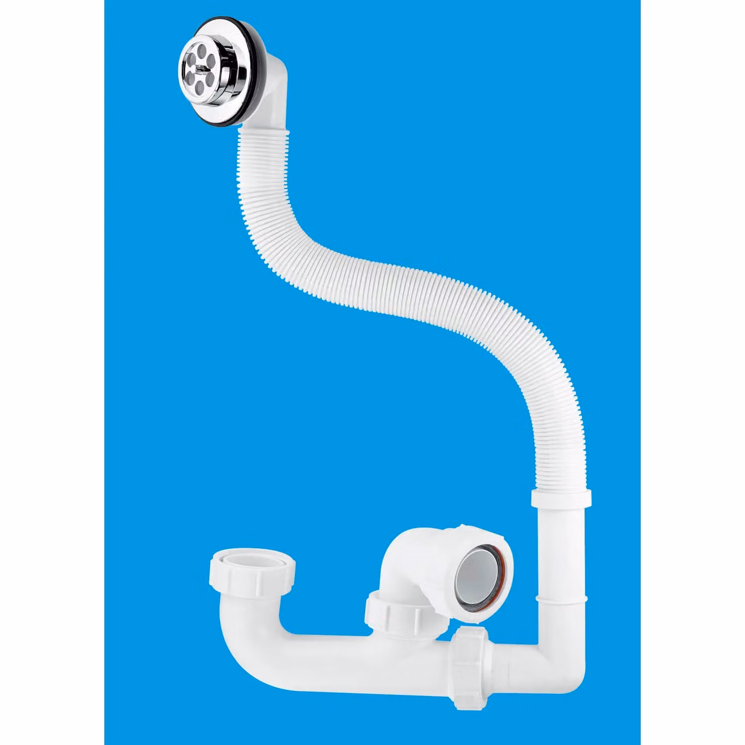 McAlpine FSK10 White Plastic Bath Trap Kit with Flexible Anti-Siphon Overflow – 2