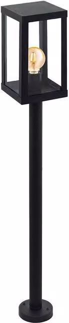 Eglo Alamonte 1 Black Metal and Glass Outdoor Floor Lantern for Gardens and Paths – 1