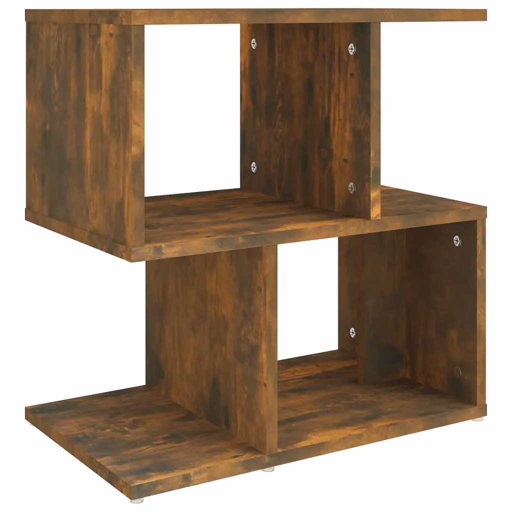 Berkfield Home Modern Bedside Cabinet in Smoked Oak Brown, W/D/H: 50 x 30 x 51.5 cm – 2