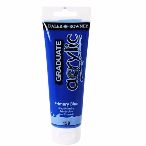 Daler-Rowney Graduate Acrylic Paint, Primary Blue, 120 ml