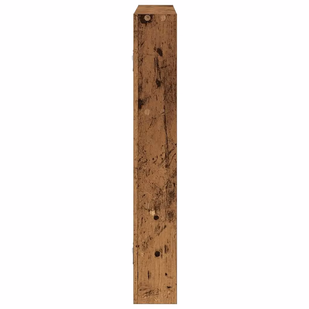 Berkfield Home Old Wood Wall Shelf in Brown, W/D/H: 60 x 43 x 9 cm – 4