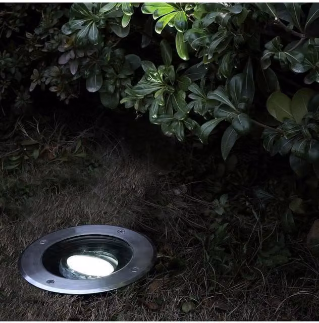 CGC Lighting Yara Silver Angled Compact Recessed Outdoor Ground Light