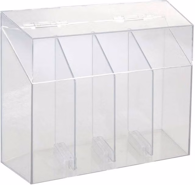 VFM Cosmetics and Makeup Brush Organiser in Transparent, W/D/H: 24.8 x 8.9 x 22.2 cm – 1