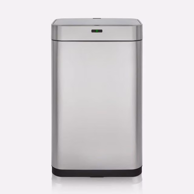 Tower T838001S Square Sensor Bin, 75L, Stainless Steel, Silver – 1