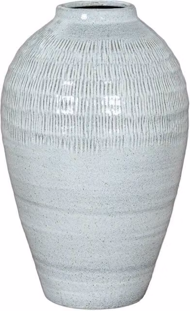 Lemon Pavilion Furniture and Decor Kemi Medium Olpe Vase, White Ceramic, W: 21 cm, D: 21 cm, H: 30 cm – 1