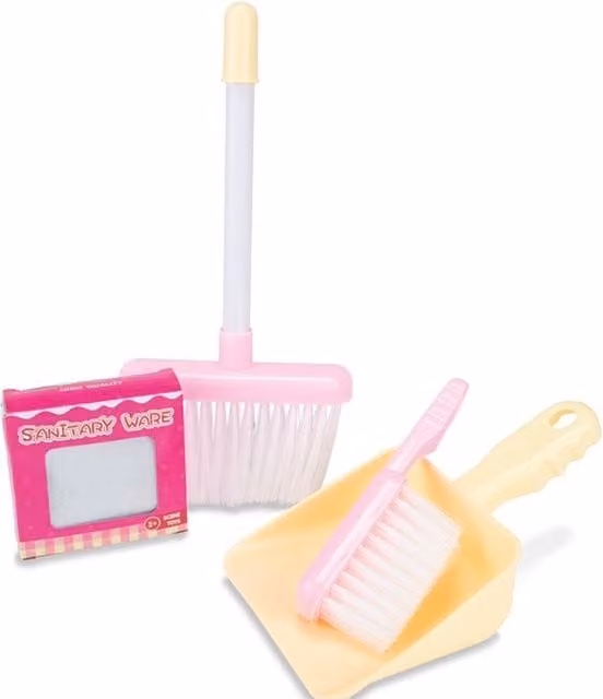 UMKYTOYS Dustpan and Mini Broom Playset in Pink