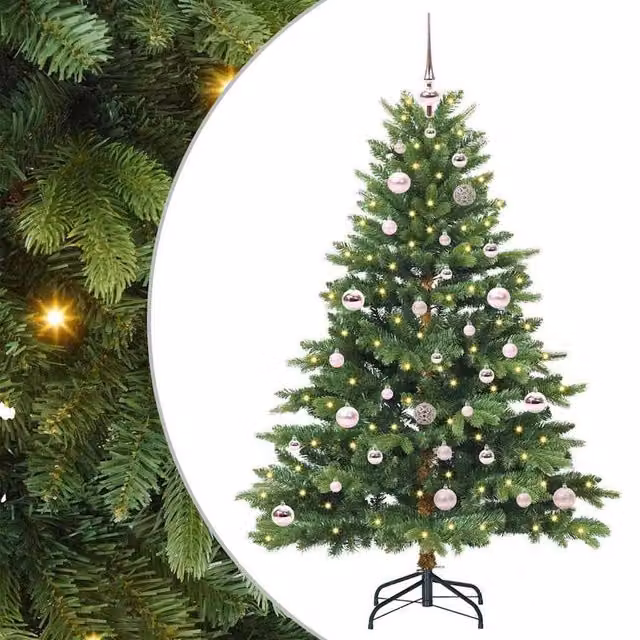 Berkfield Home Artificial Green Christmas Tree with 150 LEDs, Height: 150 cm