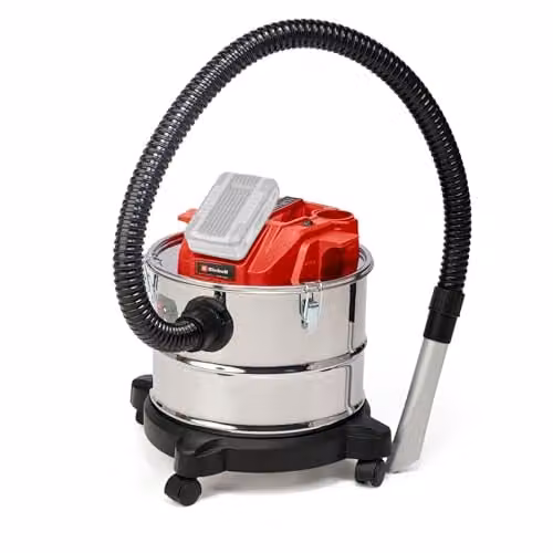 Einhell TE-AV 18/15 Li C Solo Cordless Ash Vacuum Cleaner in Black and Red with 15L Container and Blow Function – 1
