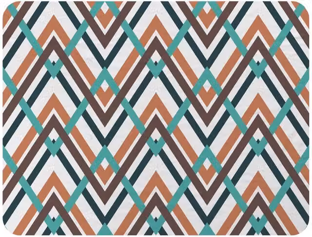 Benjamin Tate Design Geometric Fleece Blanket in Green, Beige and Multicolour, W/D/H: 120 x 150 cm – 2
